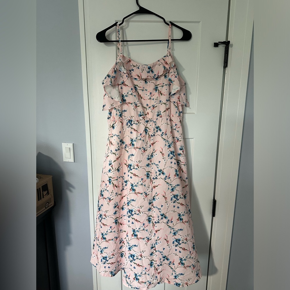 Beautiful Floral Pink Dress 🌸